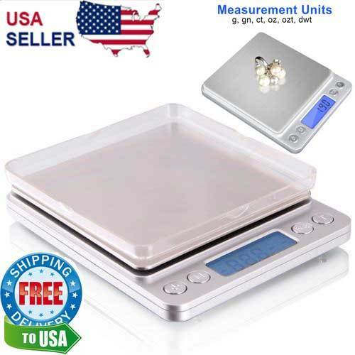 Digital Scale 2000g X 0.1g Jewelry Gold Silver Coin Gram Pocket Size Grain