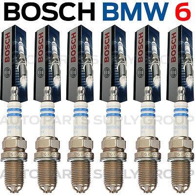6pc Bmw Spark Plugs Bosch Oem Platinum+4 Factory High Power Set E39/e46-m54 New