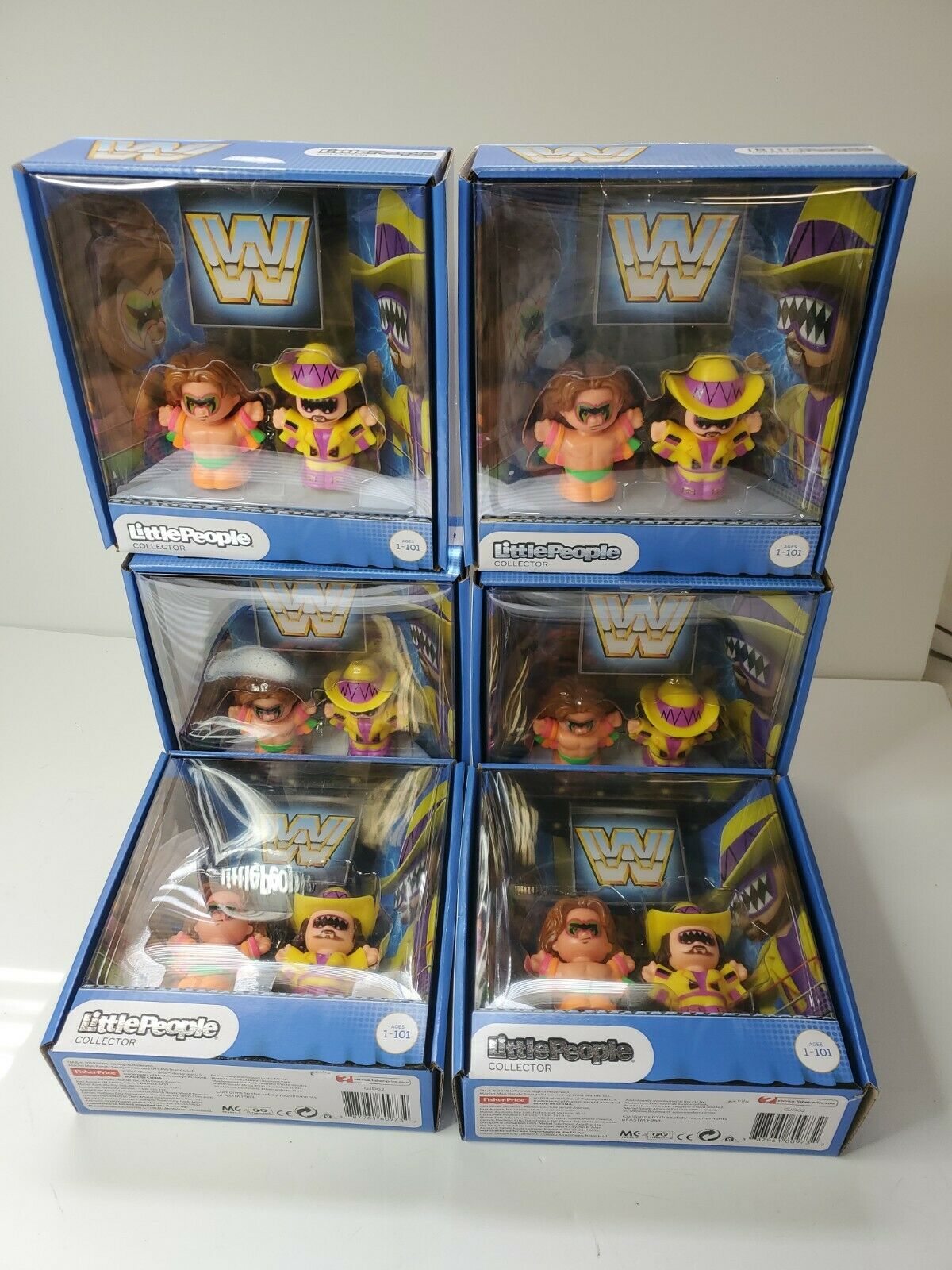 Wwe Ultimate Warrior And Macho Man Randy Savage Figures Little People Lot Of 6