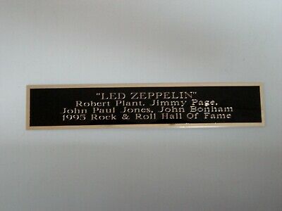 Led Zeppelin Nameplate For A Signed Concert Poster Album Or Photograph 1.5" X 8"