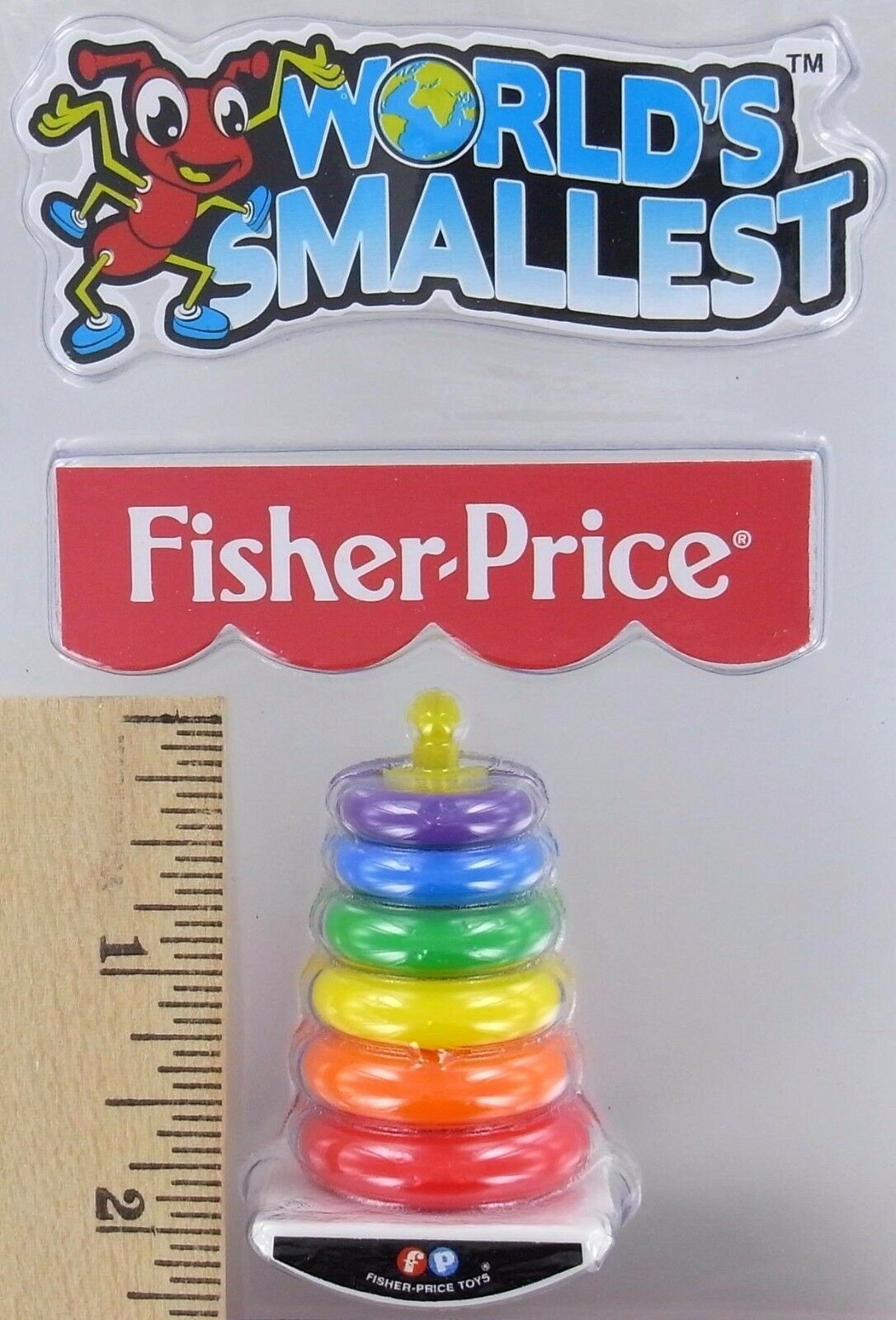 World's Smallest Fisher-price Rock-a-stack Toy Miniature Doll Mini Rings New Fp