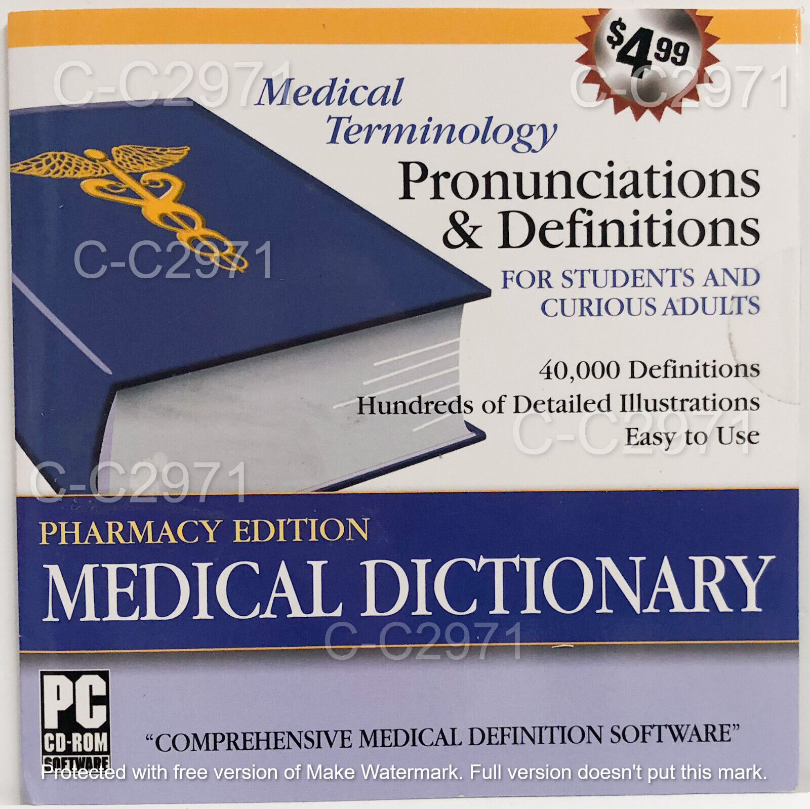 Mega Systems Pharmacy Edition Medical Dictionary Pronunciations & Definitions Cd